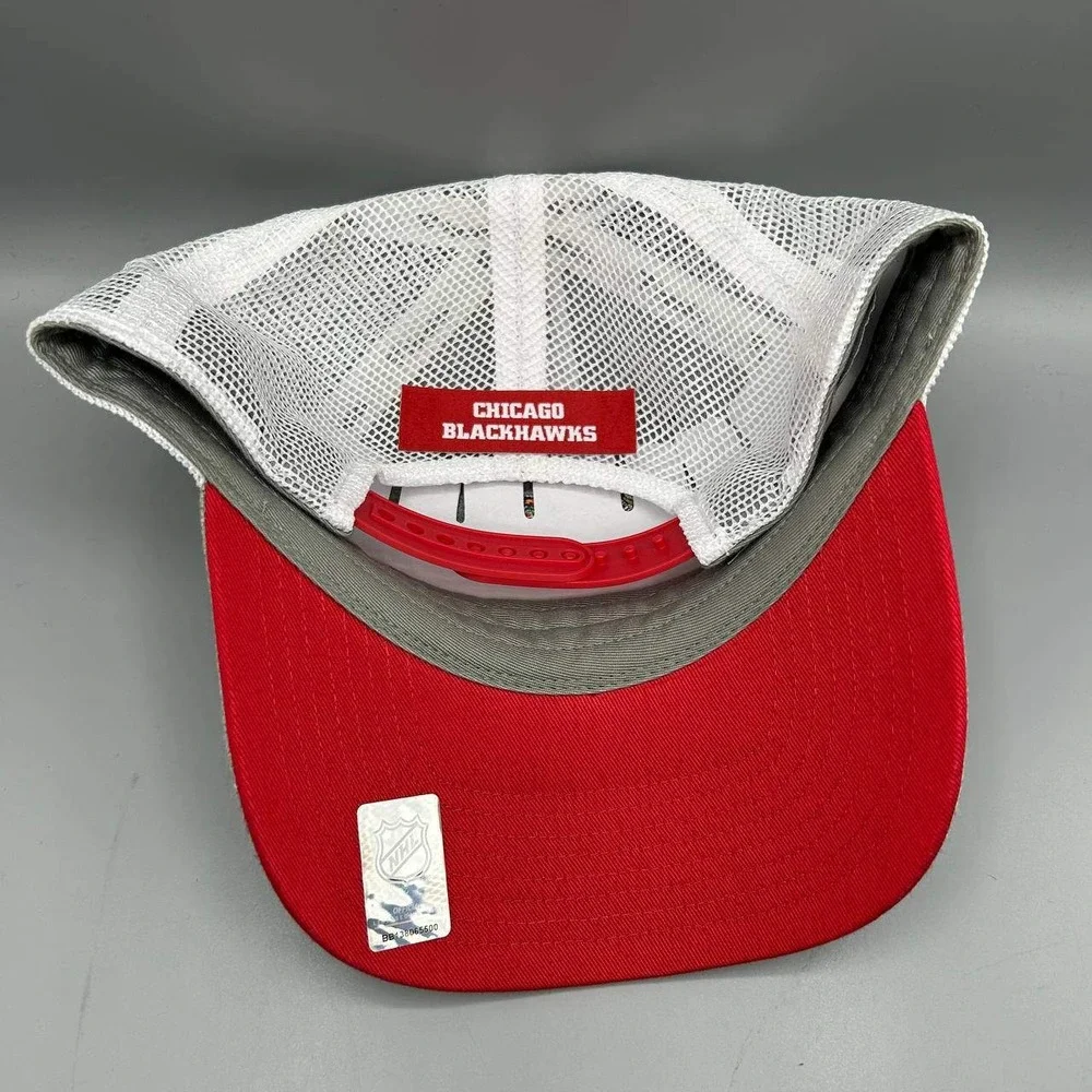 Chicago Blackhawks Trucker Hat Men Gray NHL Fanatics Snap Back Cap Cotton New